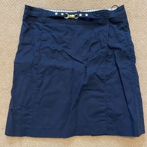 Navy Anne Klein wrap skirt, size 6p